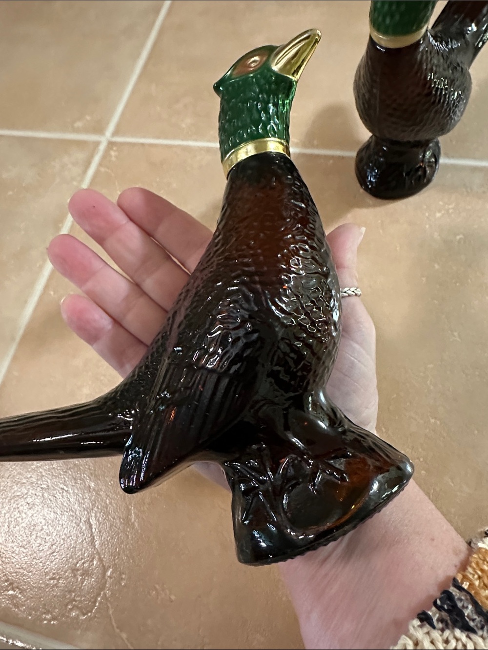 VTG 2 Avon Green-Headed and Brown Pheasant Figurine Pair - Picture 7 of 11